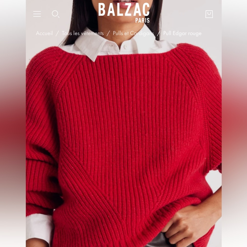 🇫🇷Balzac Paris Red Sweater - Picture 4 of 6